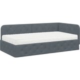  Kutni okvir kreveta Tamno siva 90 x 190 cm Baršun | shoptok.hr