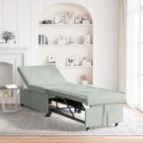 SOFA Krevet 3-u-1 Izvlačenje Svjetlosiva Baršun | shoptok.hr