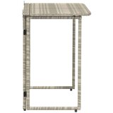 vidaXL Zložljiva vrtna miza svetlo siva 90x51x75 cm Poly Rattan Cene