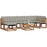  Set vanjskih sofa 8 kom. Prirodna i svijetlo siva | shoptok.hr