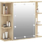 Ormarić s ogledalom LED boja hrasta sonome 70 x 16,5 x 60 cm | shoptok.hr