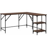  Radni stol stol boja smeđeg hrasta 139x139x75 cm | Eponuda.com