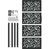  Vrtna vrata crna 105x205 cm dizajn čeličnih listova | shoptok.hr