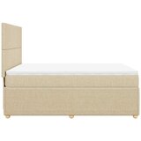  Krevet s oprugama i madracem krem 140 x 190 cm od tkanine | shoptok.hr