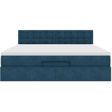 Otomanski krevet s madracem&LED tamnoplavi 180x200cm baršunasti | shoptok.hr