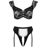 Cottelli kostim sobarice set (crno-bijeli) - M | shoptok.hr