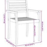  Vrtne stolice 4 kom 59x55x85 cm od masivnog bagremovog drva | shoptok.hr