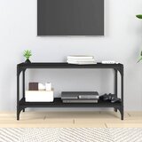 TV ormarić crni 80 x 33 x 41 cm od konstruiranog drva i čelika | shoptok.hr