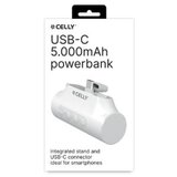Celly power bank compact od 5000mAh eksterna baterija u beloj boji | ePonuda.com