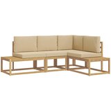  Set vanjskih sofa 3 Komad Bijela i bež Poliester | Eponuda.com