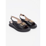 GOODIN Flat sandals black with decoration | Shoptok.si