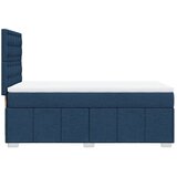  Krevet s oprugama i madracem plavi 100 x 200 cm od tkanine | shoptok.hr