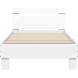  Okvir za krevet s uzglavljem i LED svjetlima bijeli 75x190 cm | shoptok.hr