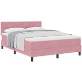 Box Postelja s box springom in vzmetnico Roza 140x200 cm Žamet, (22051274) | Shoptok.si