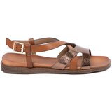 Sergio Leone Flat Brown Sandals Cene