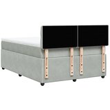  Krevet s oprugama i madracem svjetlosivi 140x200 cm baršunasti | shoptok.hr