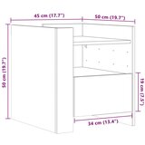 vidaXL Nočna omarica črna 45x50x50 cm inženirski les | Shoptok.si