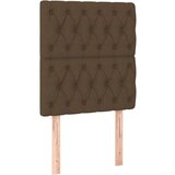  Posteljni okvir z vzglavjem temno rjav 80x200 cm blago, (20906666) | Shoptok.si