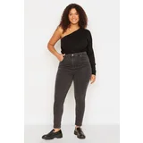 Trendyol Curve Plus Size Jeans - Gray - Skinny