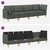 Modularni set sofe sa skladištem 4 pcs Tamnosiva Tkanina | Shoptok.si