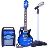  Električna gitara s mikrofonom i pojačalom Inlea4Fun MUSIC FESTIVAL - tamno plava | shoptok.hr