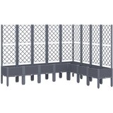 Maison Chic Cvetlično korito - Cvetlični Lonec z oporno mrežo sivo 200x160x142 cm PP, (21789755) | Shoptok.si