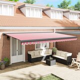  Povlačivi tende Crvena i bijela 500 × 300 cm Platno i Aluminij | shoptok.hr
