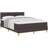 vidaXL Postelja s Box Springom z vzmetnico Temno rjava 160x200 cm Tkanina, (22080878) | Shoptok.si