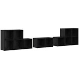  Set TV stalka Zidne 8 pcs Crni hrast Konstruirano drvo | Eponuda.com