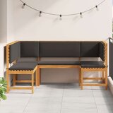 3-delni vrtni set klopi z blazinami iz trdega akacijevega lesa, (22015402) | Shoptok.si