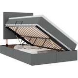  LED krevet za pohranu s madracem Tamnosiva 120 x 190 cm Tkanina | shoptok.hr