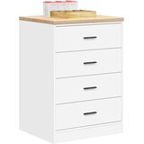 vidaXL Garažna omara za shranjevanje bela 60x51x85 cm trdna borovina | Shoptok.si