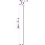  Stup za ogradu 12 pcs Siva 100 cm Čelik s praškastim premazom | shoptok.hr