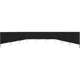  Vjetrobran s 9 panela od tkanine 1200 x 160 cm crni | shoptok.hr