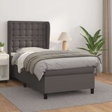  Krevet s oprugama i madracem sivi 80 x 200 cm od umjetne kože | shoptok.hr