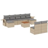 Maison Chic Seti vrtnega pohištva - Vrtna garnitura - Vrtni pohištvo set 10-delna z blazinami bež poli ratan, (21812528) | Shoptok.si