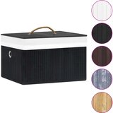  Kutije za pohranu od bambusa 4 kom crne | shoptok.hr