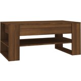 Maison Chic Klubska mizica - kavna mizica - Nizka mizica rjavi hrast 102x55x45 cm konstruiran les, (21752937) Cene