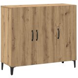  Komoda boja hrasta artisana 90 x 34 x 80 cm konstruirano drvo Smeđa | shoptok.hr