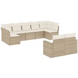 Maison Chic Seti vrtnega pohištva - Vrtna garnitura 9-delna z blazinami bež poli ratan, (21795823) | Shoptok.si