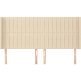  Uzglavlje s ušima krem 203x16x118/128 cm od tkanine | shoptok.hr