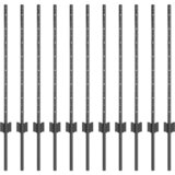  Stup za ogradu 11 pcs Siva 80 cm Čelik | shoptok.hr
