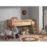 Vipack Podignuti dječji krevet od punog hrasta 90x200 cm u prirodnoj boji Forrest – | shoptok.hr