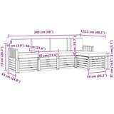  Set vanjskih sofa 5 pcs Bijela i bež 249 x 122,5 x 73 cm | Shoptok.si