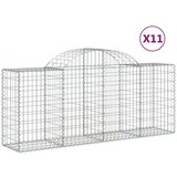  Lučne gabionske košare 11 kom 200x50x80/100cm pocinčano željezo | shoptok.hr