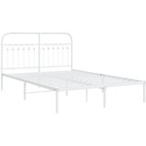  Metalni okvir za krevet s uzglavljem bijeli 140 x 200 cm | shoptok.hr