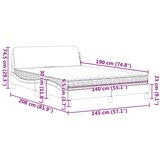 vidaXL Postelja z vzmetnico črn 140x190 cm blago | Shoptok.si