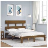  Posteljni okvir z vzglavjem meo rjav 140x190 cm trles | Shoptok.si
