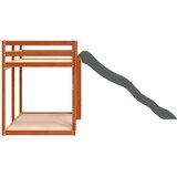  Krevet na kat s toboganom i ljestvama 75x190 cm od borovine | shoptok.hr