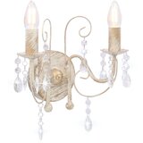 vidaXL Stenska svetilka s kroglicami antično bela 2 x E14 žarnice, (20618365) Cene